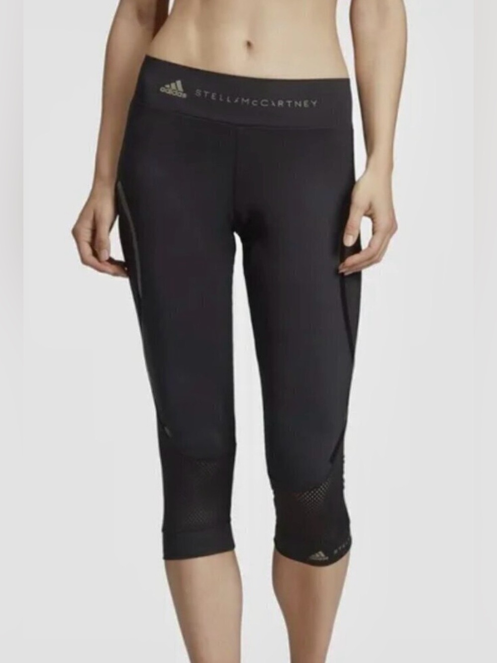 Adidas by Stella McCartney 3/4 Mesh Training Tights Black Size S